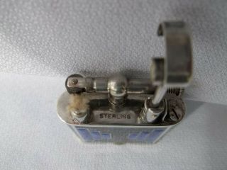 RARE 1927 DUNHILLL UNIQUE STERLING SWISS GLASS B SIZE LIFT ARM LIGHTER 2
