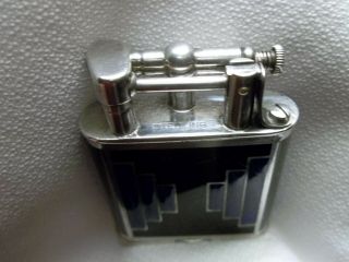 RARE 1927 DUNHILLL UNIQUE STERLING SWISS GLASS B SIZE LIFT ARM LIGHTER 5