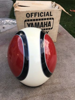 Very Rare Vintage NOS 1970 Yamaha Racing Snowmobile Helmet With Full Flip Action 3