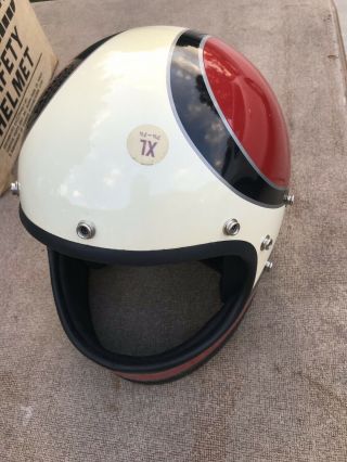 Very Rare Vintage NOS 1970 Yamaha Racing Snowmobile Helmet With Full Flip Action 5