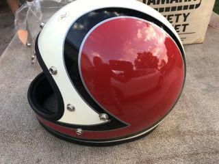Very Rare Vintage NOS 1970 Yamaha Racing Snowmobile Helmet With Full Flip Action 8