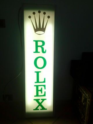 Rolex Vintage Dealer Display Light Sign 47,  2 "