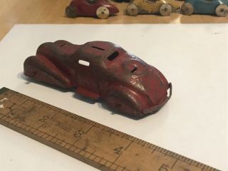 Antique 1920 ' s Tin Toy Car Paint Rubber Wheels Rare Estate Find Airflow 2