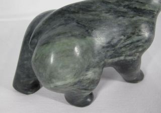 Vintage 1993 Canadian Polar Bear Soapstone Carving Sandy Cline yqz 11