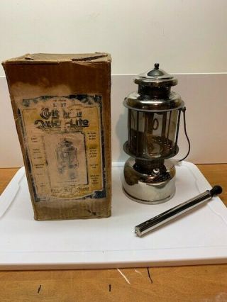 Vintage 1923 Coleman L327 Lantern With Pump,  Paperwork & Box Wow