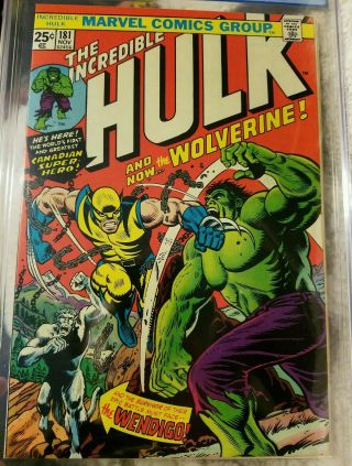 Incredible Hulk 181 9.  8 graded pgx 1st Wolverine.  Rare.  Logan movie. 3