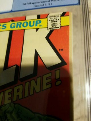 Incredible Hulk 181 9.  8 graded pgx 1st Wolverine.  Rare.  Logan movie. 8