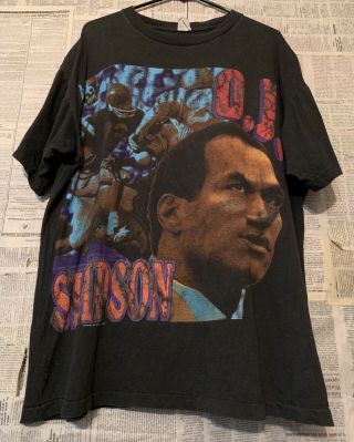 Vtg 90s O.  J.  Simpson Juice Is Loose Hip Hop Rap T - Shirt
