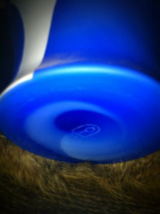 RARE George Rodrigue Pilgrim Blue Dog Vase - Winter Fest Cameo Glass 35 3
