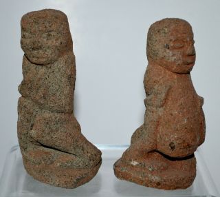 2 Pre - Columbian Stone Figures. 7