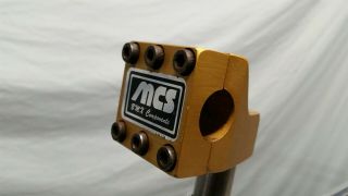 Vintage Old School 1978 - 1979 Mcs 6 Bolt Bmx Stem (gold) Very Rare 70 