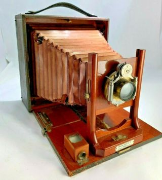 Antique 1904 - 08 American Camera Mfg.  Co.  (kodak) 4 X 5 Folding Poco No.  17 Camer