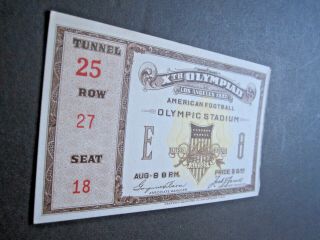 vTg 1932 Los Angeles CA American Football Olympic Stadium Ticket 8th August USC 2