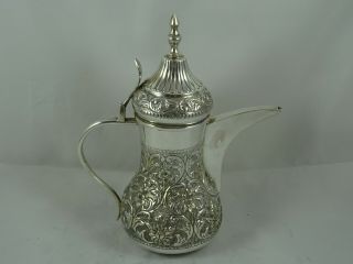 Persian Style Solid Silver Coffee Pot,  C1950,  488gm