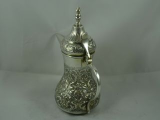 PERSIAN style solid silver COFFEE POT,  c1950,  488gm 3