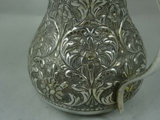 PERSIAN style solid silver COFFEE POT,  c1950,  488gm 4