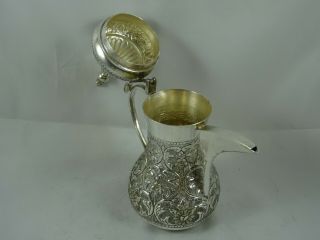 PERSIAN style solid silver COFFEE POT,  c1950,  488gm 5