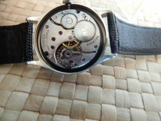 Vintage Men ' s Omega Military Black Dial Watch - 1935 9
