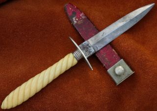 Vintage Antique Fixed Blade Bowie Dirk Knife Sheffield Marsh & Shepard 1820 - 1836