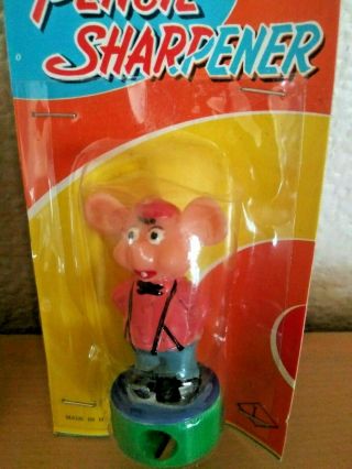 60s Topo Gigio & Rosita Vinyl Figural Pencil Sharpener On Card Ed Sullivan Show 2