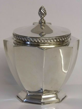 A Fine Antique Edwardian Solid Sterling Silver Tea Caddy - Birmingham 1903