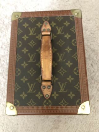 Vintage LOUIS VUITTON Monogram Boite Flacons Beauty Train Trunk Case 12