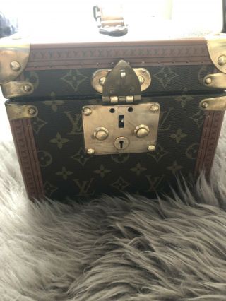 Vintage LOUIS VUITTON Monogram Boite Flacons Beauty Train Trunk Case 2