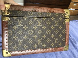 Vintage LOUIS VUITTON Monogram Boite Flacons Beauty Train Trunk Case 5