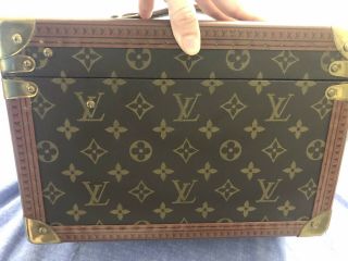 Vintage LOUIS VUITTON Monogram Boite Flacons Beauty Train Trunk Case 6