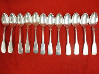 12 International 1810 Sterling Silver 1930 Spoons 6 " Mono C 440 Grams Not Scrap