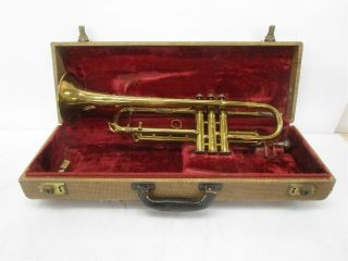 Buescher True Tone 400 Vintage Trumpet Model 225 W/ Molded Case
