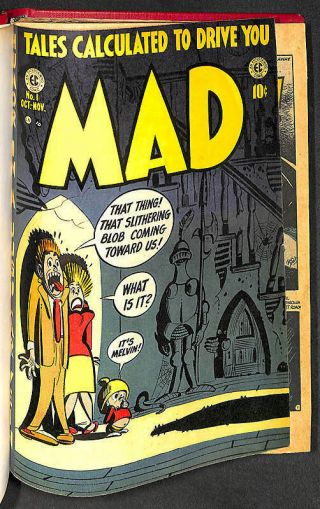 Mad Comics 1 - 12 Bound Not Trimmed Vf/nm W/ec Publisher Provenance Ultra Rare