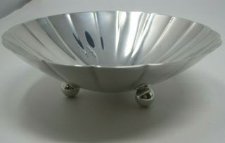 Antique Tiffany & Co Sterling Silver Scalloped Candy Dish Bowl Ball Foot 232.  2g