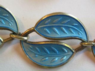 Modernist David Andersen Blue Enamel Sterling Necklace Bracelet Winnaess Norway 2