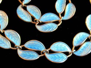 Modernist David Andersen Blue Enamel Sterling Necklace Bracelet Winnaess Norway 8