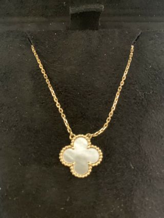 Van Cleef & Arpels Vintage Alhambra Mother Of Pearl Necklace 2