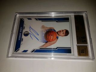 2018 - 19 DONRUSS NEXT DAY AUTO BGS 9.  5 ROOKIE LUKA DONCIC RC SSP RARE LOW POP WOW 2