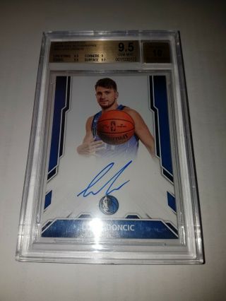 2018 - 19 DONRUSS NEXT DAY AUTO BGS 9.  5 ROOKIE LUKA DONCIC RC SSP RARE LOW POP WOW 3