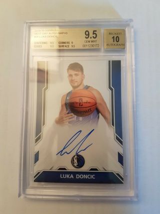 2018 - 19 DONRUSS NEXT DAY AUTO BGS 9.  5 ROOKIE LUKA DONCIC RC SSP RARE LOW POP WOW 4