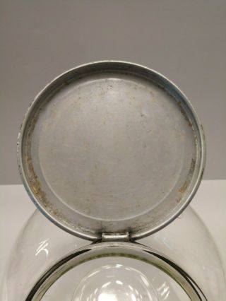 Antique SUNSHINE BISCUIT Glass Round Counter Display Jar Loose - Wiles Lid Vintage 5
