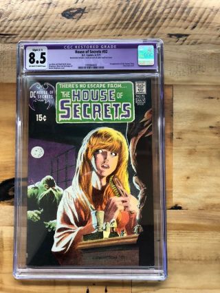 House Of Secrets 92 Cgc 8.  5 - 1st App.  Swamp Thing - Wow Rare.  Beauty