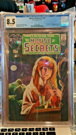 House Of Secrets 92 1st Appearance Swamp Thing Cgc 8.  5 Holy Grail Rare Rare