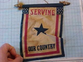 Wwii Us Serving Our County Son In Service Blue Star Window Flag Banner