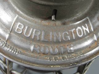 RARE Railroad Lantern / Burlington & Missori River Railroad / B&Mo RRR 8