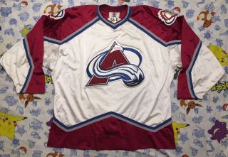 Rare Vintage 90s Authentic Starter Colorado Avalanche Center Ice Nhl Jersey 56 - R