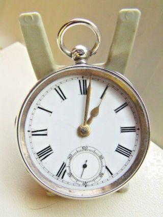 Antique Pocket Watch Solid Silver English Fusee By Ha Lauber London 1871 Fwo