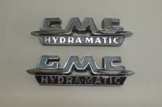 1955 1956 1957 Gmc Truck Fender Gmc Hydra - Matic Emblems Badges Script Trim Set