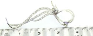 Jumbo vintage Platinum large elegant 4.  0CT VS1/F diamond ribbon brooch 3