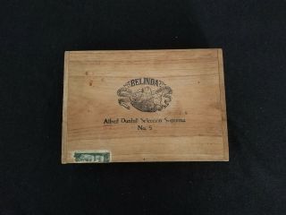 Vintage Belinda Alfred Dunhill Seleccion Suprema No.  5 Empty Wooden Cigar Box 2