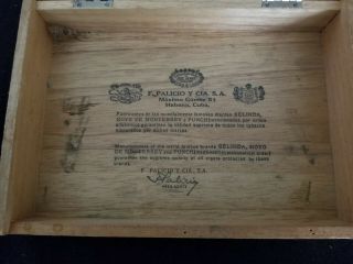 Vintage Belinda Alfred Dunhill Seleccion Suprema No.  5 Empty Wooden Cigar Box 6